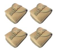 Fenteer 4 Pièces Pochettes Ceinture Compactes Sacoches Taille Organisateur Mini Trousse Multifonction en Tissu 600D Adapté pour Hommes Femmes Randonnée Campin, Couleur de Boue