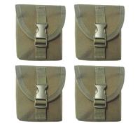 Fenteer 4 Pièces Pochettes Ceinture Compactes Sacoches Taille Organisateur Mini Trousse Multifonction en Tissu 600D Adapté pour Hommes Femmes Randonnée Campin, Vert