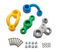 Fenteer 4 Pièces Prises d'escalade Poignées de Grimpe pour Mur Kit D'Accessoires pour Portique D'Activité Matériel Résistant Aux Intempéries Adapté pour L'Ex, A