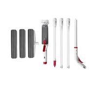 Fenteer 4 Pièces Raclette à Vitres Nettoyeur de Vitres Kit de Lavage Lave-vitre Outil de Nettoyage avec Pulvérisateur et Manche Télescopique Adapté Au Nettoya, 24cmx190cm
