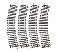 Fenteer 4 Pièces Rail de Train Miniature Voie Ferrée pour Modélisme Composant de Diorama Jeu de Construction Éducatif en PP et Alliage Facile à Assembler App, 19.5 Cm X 3 Cm