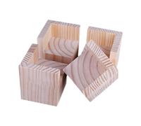 Fenteer 4 Pièces surélévateurs de Lit Blocs de Rehaussement En Bois pour Meubles Stables et Polyvalents Adaptés Aux Lits Canapés Bureaux et Espaces de Rangem, 5cmx5cm