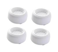 Fenteer 4 Pièces Tampons Antivibration Machine à Laver Pieds Support Antidérapant Protection Meuble Électroménager PP Réduction Bruit Adapté à La Maison Buand, Blanc
