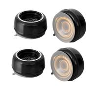Fenteer 4 Pièces Tampons Antivibration Machine à Laver Pieds Support Antidérapant Protection Meuble Électroménager PP Réduction Bruit Adapté à La Maison Buand, Noir