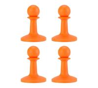 Fenteer 4 Pièces Tarp Pole Tip Cover Capuchon pour Piquet Tente Protection Embout Caoutchouc Anti-Conduction Adapté à Camping Randonnée Canopée Extérieure, Orange