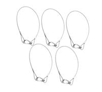 Fenteer 5 Pièces Câbles de Sécurité Fils de Protection Élingues Antichute Cordes en Acier Conception Robuste pour Prévenir Les Accidents Adapté pour Projecte, 3mm