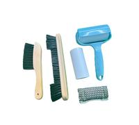 Fenteer 5 Pièces Kit de Nettoyage de Billard avec Brosse de Table Brosse de Bande et Rouleau Anti Peluches Poignées en Bois Ergonomiques pour Un Nettoyage EF, Bois