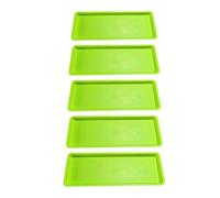 Fenteer 5 Pièces Plateau pour Plantes Soucoupe Rectangulaire Bac à Fleurs Égouttoir en PP Résistant Convient Jardin Bureau Décoration Maison, S
