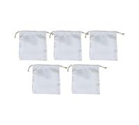 Fenteer 5 Pièces Pochette à Bijoux Sac Organisateur Satin Intérieur Doux Fermeture par Cordon Réutilisable pour Anniversaires Mariages Présentations de Cadeau, 20x20cm