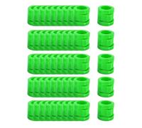 Fenteer 50 Pièces Bagues pour Pigeons Anneaux D'Identification à Clipser Marqueurs pour Poules et Clips pour Volaille en Plastique PP Robuste Approprié pour L, Vert