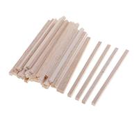 Fenteer 50 Pièces Bâtonnets de Bois Balsa Carré Non-Finis Tranches de Découpe Décoration Mariage Scrapbooking Artisanat DIY Accessoires de Puzzle - Bois, 110mm