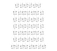 Fenteer 50 Pièces Sacs Cadeaux Transparent Sacs D'Emballage avec Poignées Sacs Réutilisables PVC Étanches Accessoires Fêtes Convient pour Anniversaire Mariage, Hauteur 20cm