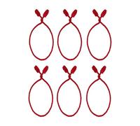 Fenteer 6 Pièces Attaches Guirlande Noël Attaches Torsadées Décoratives Réutilisables Fil Souple Facile à Tordre Convient pour Artisanat Décoration de Maison, Rouge