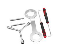 Fenteer 6 Pièces Clé de Machine à Laver Outil de Démontage Du Pulsateur Ouvre-clé Hexagonale Métal Fonction Ergonomique Convient Technicien et Entretien à Dom, 6 Morceaux