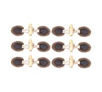 Fenteer 6 Pièces de Boutons à Bascule pour Accessoires de Couture En Cuir PU, Brun, 10cmx3cm