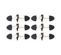 Fenteer 6 Pièces de Boutons à Bascule pour Accessoires de Couture En Cuir PU, Noir, 15cmx4.7 Cm