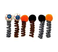 Fenteer 6 Pièces Jouets à Ressort pour Chat Jouets d'exercice Décoration d'halloween Accessoires Taquins Flexibles pour Jeu Répété Approprié pour Amoureux des, 6 Pièces