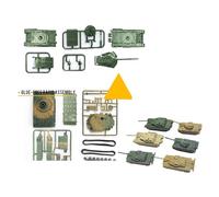 Fenteer 6 Pièces Maquette de Char Miniature de Collection Jouet D'Assemblage Véhicule Blindé Puzzle En Plastique Approprié pour Les Cadeaux et La Décoration, Style A