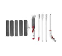 Fenteer 6 Pièces Nettoyeur de Vitres Raclette Lave-vitre Kit de Lavage Outil de Nettoyage avec Pulvérisateur et Collecteur D'Eaux Usées Adapté pour La Maison, 24cmx190cm
