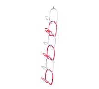 Fenteer 6 Pièces Porte-chapeaux Organisateur de Casquettes Support Mural Rangement Vertical Cintre Suspendu En PP Adapté pour L'Entrée La Chambre et, Rose