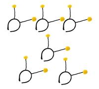 Fenteer 6 Pièces Serre-Tête D'Antenne Bandeau Boule Peluche Costume Abeille Coccinelle Fourmi pour Adultes et aux Enfants