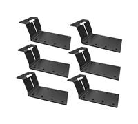 Fenteer 6 Pièces Support de Poteau En T Equerre de Fixation pour Clôture Cintre Métallique Robuste et Résistant Aux Intempéries Adapté pour Panneaux et Nichoi, Noir