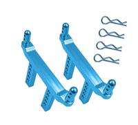 Fenteer 6 Pièces Supports de Carrosserie RC Aluminium Alliage Colonnes avant Arrière Jeu Complet Montage Simple Solution Pratique Adapté à Voitures Télécomman, Bleu