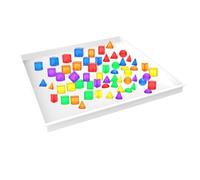 Fenteer 60 jouets éducatifs Colorés pour L'apprentissage Des Mathématiques, Solides Géométriques, pour Enfants