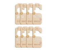 Fenteer 7 Pièces Séparateurs de Vêtements pour Nouveau-nés, Étiquettes de Rangement pour Placard, Motif de Fleurs