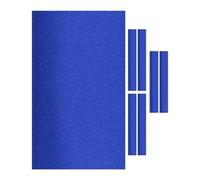 Fenteer 7 Pièces Tissu de Billard Table Professionnelle Housse de Table Balle Prédécoupée Ensemble Bande Coussin Tissu Élastique Convient Bar Club Hôtel Salle, L Blue