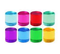 Fenteer 8 Pièces Blocs de Construction Cylindres Empilables Jouet D'Éveil Sensoriel en Acrylique pour Filles Garçons Convient à Jeux, 2.5 Cm