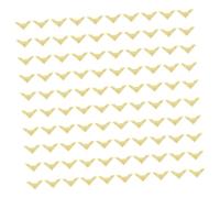 Fenteer 80 Pièces Protège- Livre Fer Décoratif Embellissement Album Journal Vintage Couverture Angle Rétro Convient à Scrapbooking Cahier Do, 100 Pièces d'or