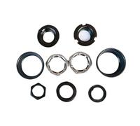 Fenteer 9 Pièces Ensemble de Coupelles de Boîtier de Pédalier Vélo Enfant avec Roulements Acier Facile à Installer Adapté pour Réparation Entretien Cadeau, Noir