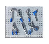 Fenteer 9 Pièces Garage Miniature Ensemble D'Outils et Accessoires D'Atelier avec Panneau D'Affichage pour Maquette de Magasin à Finition pour Scè, Bleu