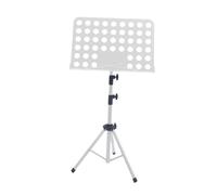 Fenteer à musique professionnel, robuste, pratique, réglable en hauteur, pliable, pour musiciens de performance instrumentale, Blanc