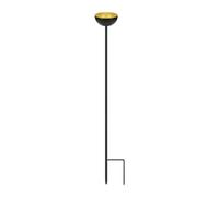 Fenteer Abreuvoir Abeille Station D'Arrosage Tasse Pollinisateur Mangeoire Papillon Métal Résistante Convient Jardin Extérieur Terrasse Pelouse Hauteur, Jaune