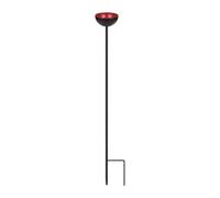 Fenteer Abreuvoir Abeille Station D'Arrosage Tasse Pollinisateur Mangeoire Papillon Métal Résistante Convient Jardin Extérieur Terrasse Pelouse Hauteur, Rouge