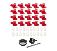 Fenteer Abreuvoir Horizontal pour Poulets, tétines, Distributeur d'eau pour Poulets, étanche, Installation Facile pour poulailler, 20 Pièces