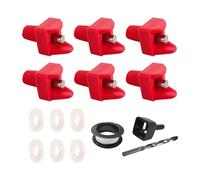 Fenteer Abreuvoir Horizontal pour Poulets, tétines, Distributeur d'eau pour Poulets, étanche, Installation Facile pour poulailler, 6 Pièces