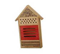 Fenteer Abri Abeilles Hôtel Papillons Maison Suspendue Bois Refuge Coccinelles Fonction Convient Au Jardin Familial Décoration Extér, Rouge, 19.5 X 4 X 29.5 Cm