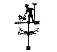 Fenteer Acier Inoxydable Girouette Figurine, Pratique Indicateur de Direction du Vent, Vintage Style Ferme Scène Extérieurs pour La Maison Jardin Artisanat - Farmer