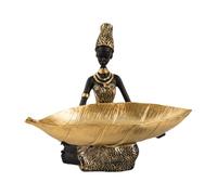 Fenteer africaine en résine avec plateau de rangement et porte-clés pour centre de table