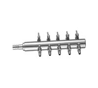 Fenteer Air Splitter Valve Aquarium Air Pump Splitter O2 Tubing Connector Fish Tank O2 Pump Hose Splitter en Métal Robuste Facile à Installer Adapté à L'entre, 10 Voies