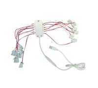 Fenteer Alimentation USB 5 V, câble de 100 cm, 12 Ports, kit de câblage de Sortie d'alimentation Portable pour modèle de Train, Lampe, décoration DIY