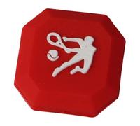 Fenteer Amortisseur de Raquette de Tennis Absorbeur de Chocs Silicone Accessoire Compact Réduit Les Vibrations Protège Le Bras Adapté pour Joueurs Débutants P, Rouge