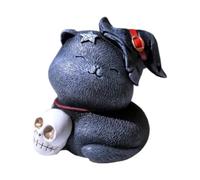 Fenteer Animal de Compagnie pour Le Thé Statue de Chat Unique En Résine Figurine Décorative Sculpture de Table Objet de Collection Approprié pour La Cérémoni, A