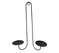 Fenteer Applique Murale En Fer Moderne à Double Bras, Bougeoir pour Salle à Manger Ou, avec Cercle