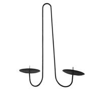 Fenteer Applique Murale En Fer Moderne à Double Bras, Bougeoir pour Salle à Manger Ou, Sans Cercle