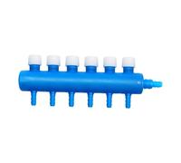 Fenteer Aquarium Air Tubing Splitter avec Connecteur de Distribution d'air Valve de Contrôle Intégrée Séparateur de Tuyau Oxygène Accessoire Robuste en PP Ada, 6 Voies