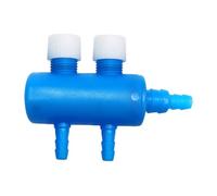 Fenteer Aquarium Air Tubing Splitter avec Connecteur de Distribution d'air Valve de Contrôle Intégrée Séparateur de Tuyau Oxygène Accessoire Robuste en PP Ada, 2 Voies